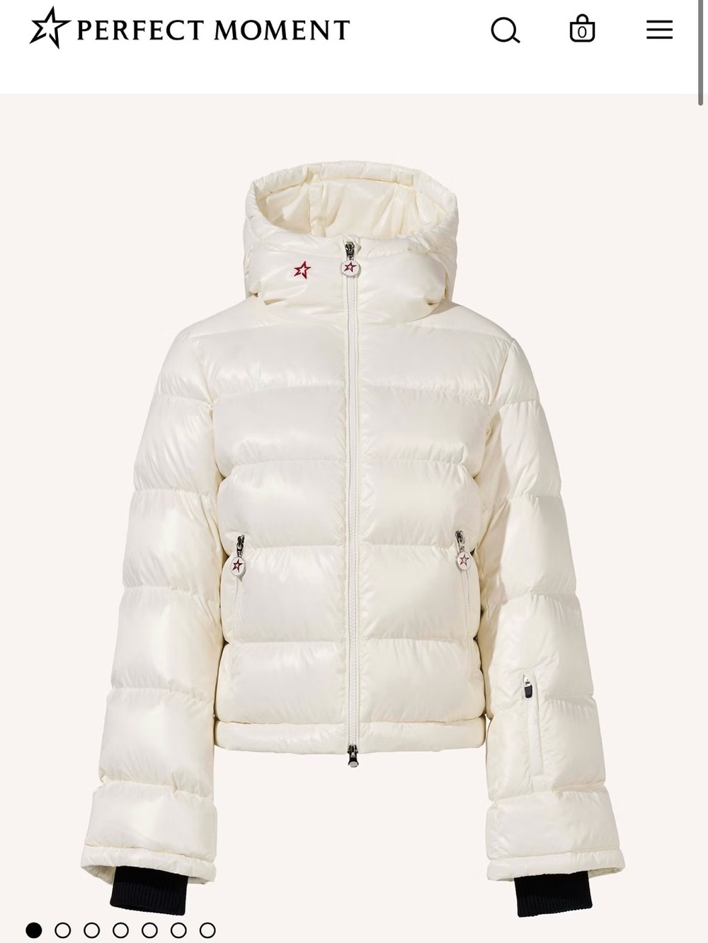 Perfect Moment Cream Quilted Hooded Puffer Jacket